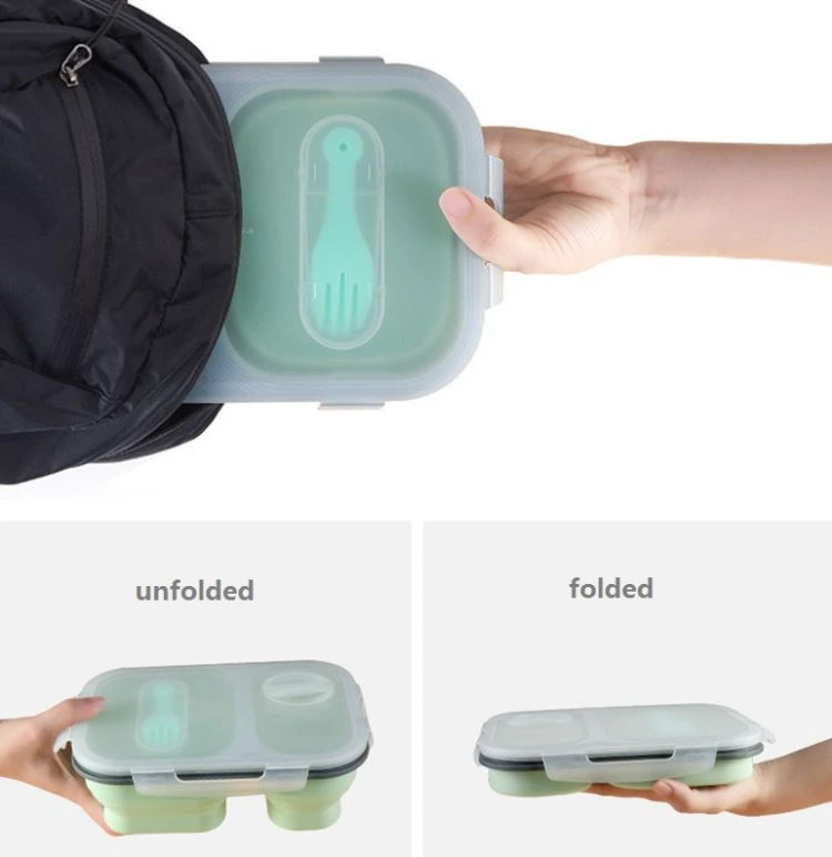 3 silicone food containers with lids